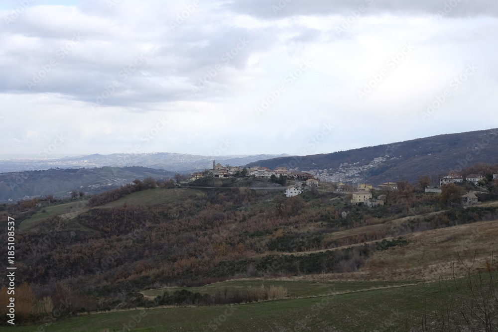 panorama of country in abruzzo