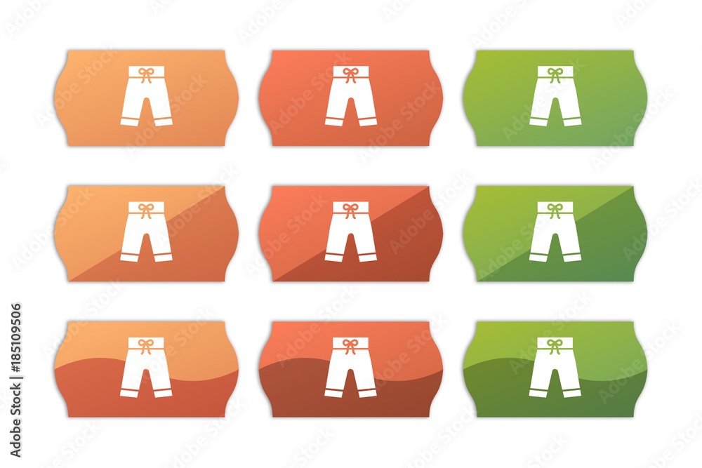 Sticker Set - Etikett Preisschild - Badehose - Badebekleidung