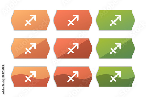 Sticker Set - Etikett Preisschild - Schütze - Tierkreiszeichen