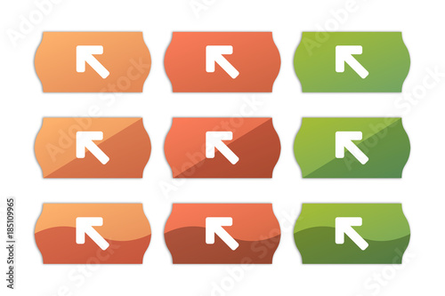 Sticker Set - Etikett Preisschild - Pfeil links oben