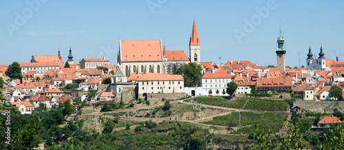 Panorama of historic city Znojmo, Southern Moravia, Czech republic , Europe