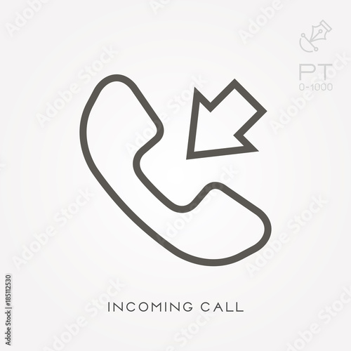Line icon incoming call