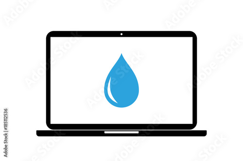 Laptop - Tropfen