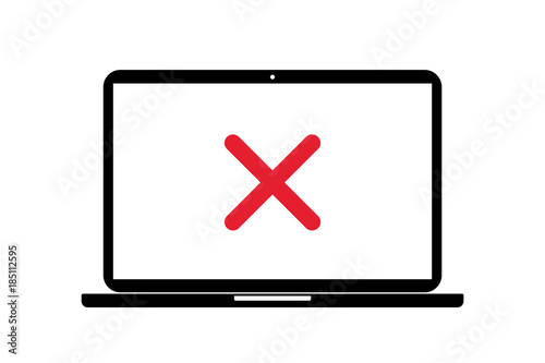 Laptop - Kreuz - Falsch