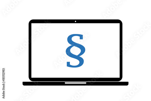 Laptop - Paragraph Zeichen