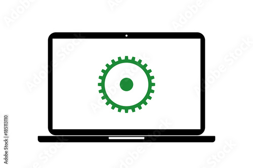Laptop - Zahnrad