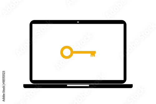 Laptop - Schlüssel - Passwort