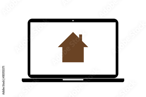 Laptop - Wohnhaus