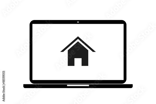 Laptop - Häuschen