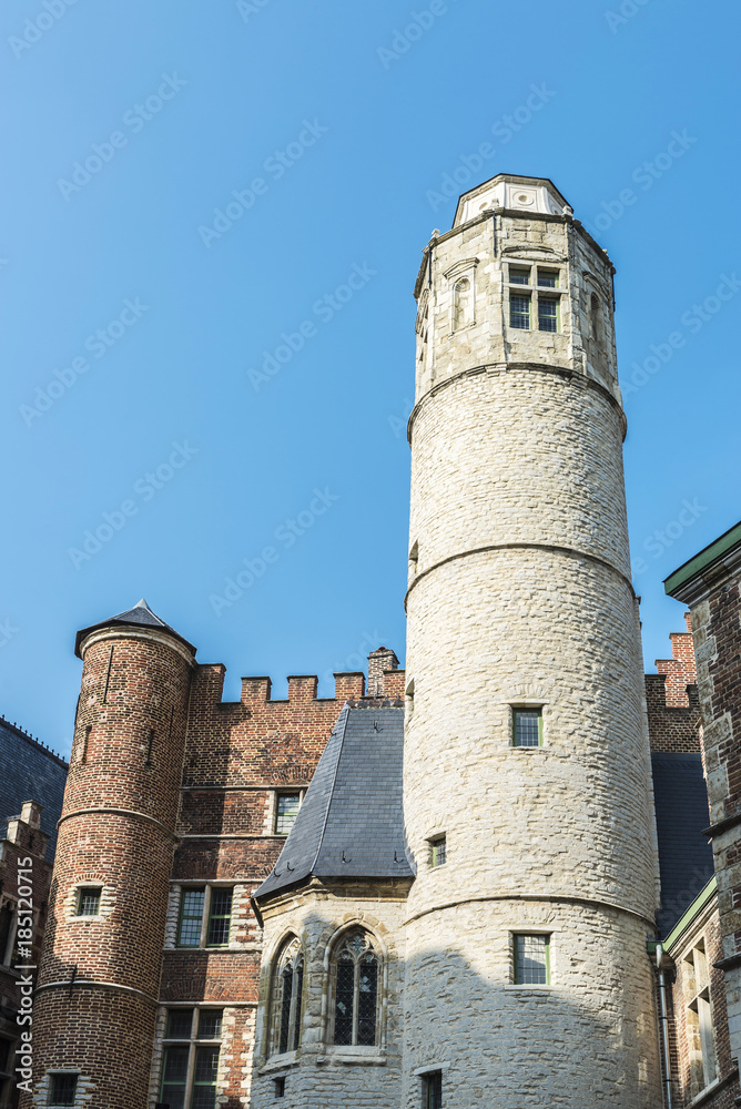 Historic building in the medieval city of Ghent, Belgium