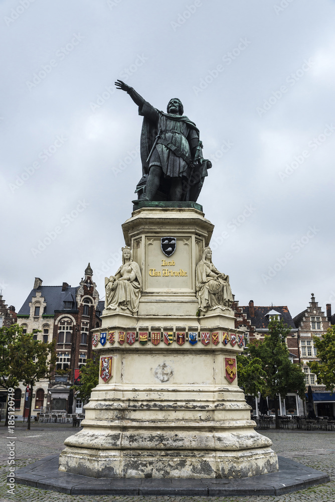 Statue of Jacob van Artevelde in Ghent, Belgium