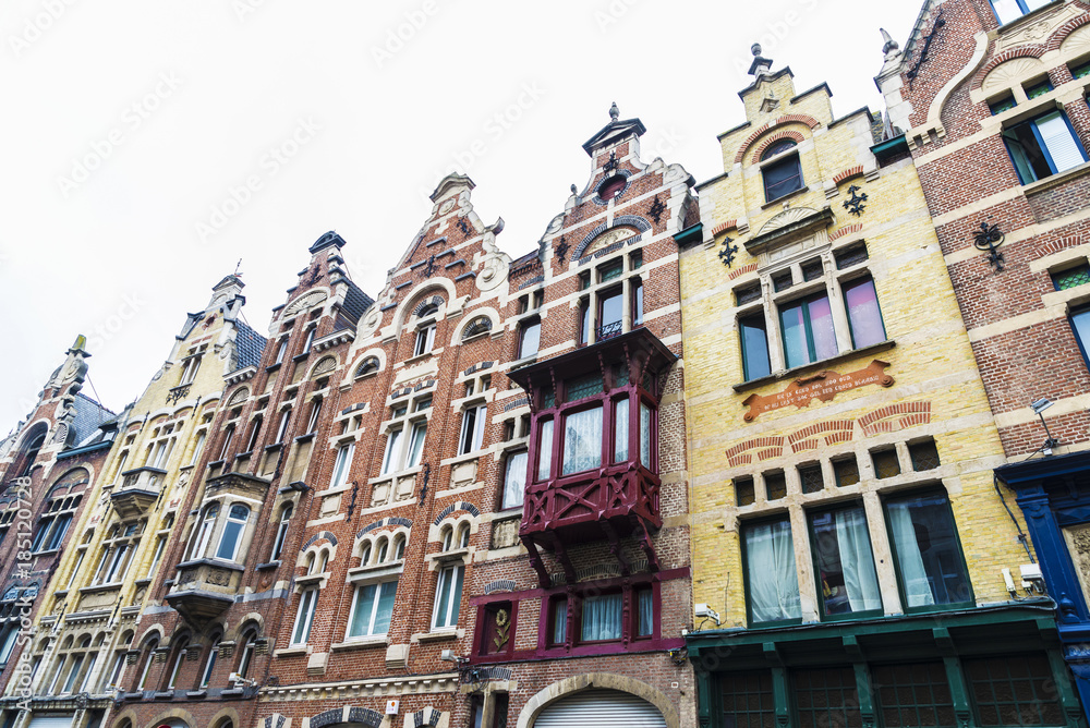 Obraz premium Historic buildings in the medieval city of Ghent, Belgium