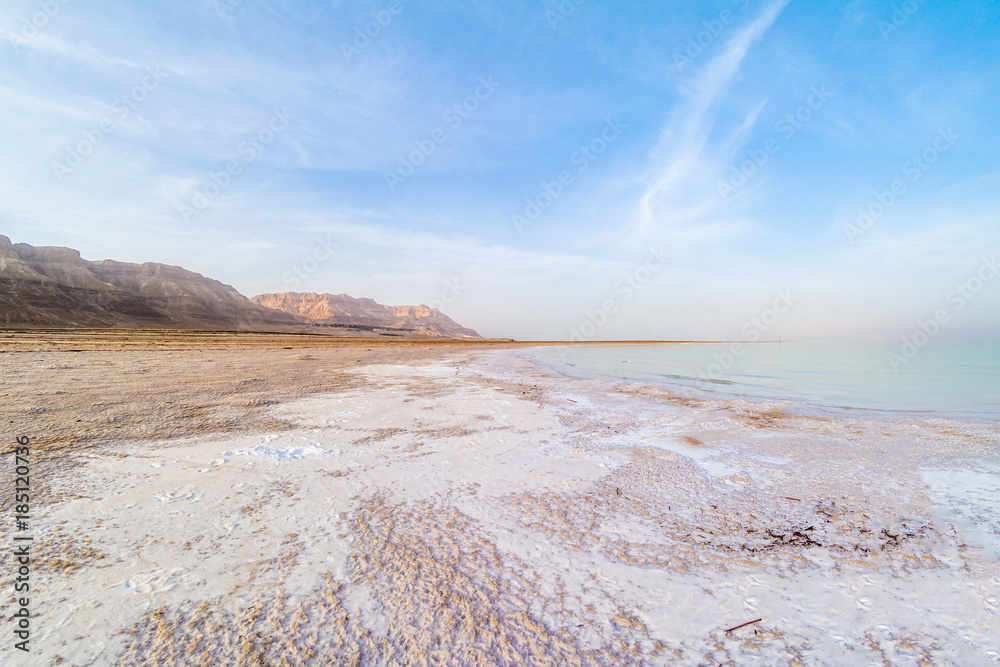 Salty coast of the Dead Sea, Israel. Salty coast of the Dead Sea, Israel.