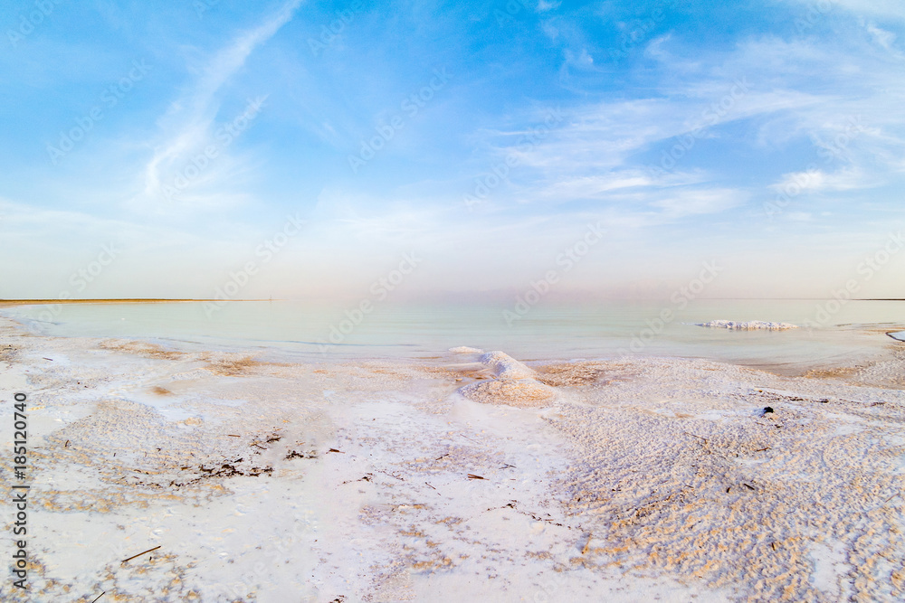 Salty coast of the Dead Sea, Israel. Salty coast of the Dead Sea, Israel.