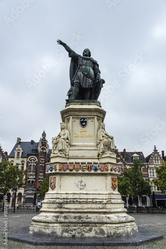 Statue of Jacob van Artevelde in Ghent, Belgium