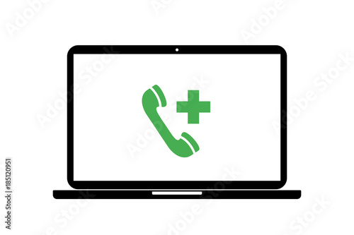 Laptop - Telefon - Rettungsdienst