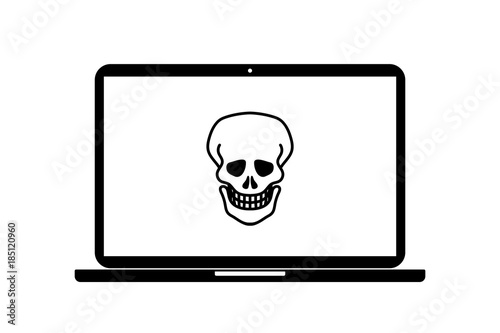 Laptop - Totenschädel