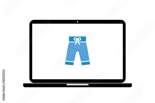 Laptop - Badehose
