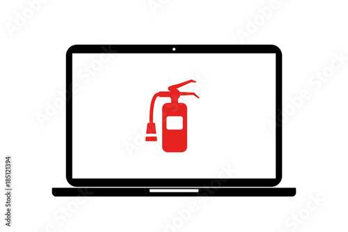 Laptop - Feuerlöscher