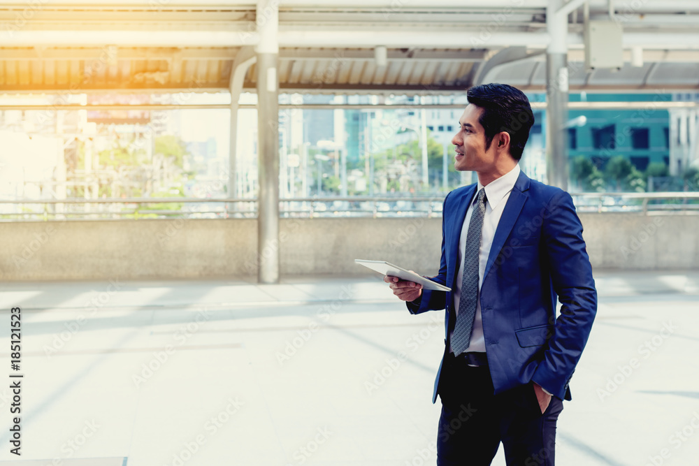 business social connection concept : businessman using mobile business social connection concept : businessman using mobile