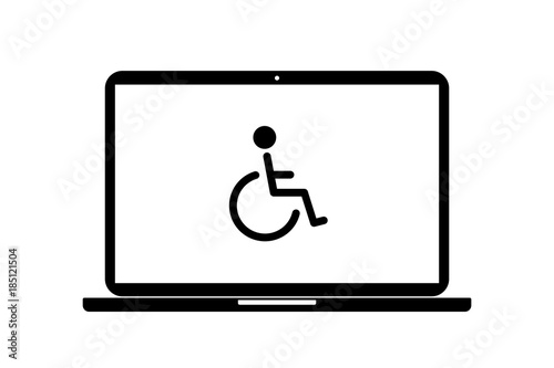 Laptop - Rollstuhlfahrer
