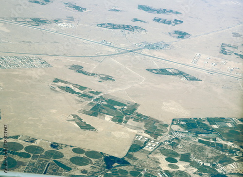 Aerial view over Qatar