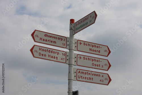 Direction signs in Amsterdam the NETHERLANDS  © Miroslav110