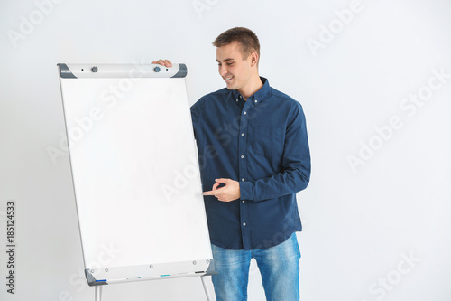 Business trainer giving pre...