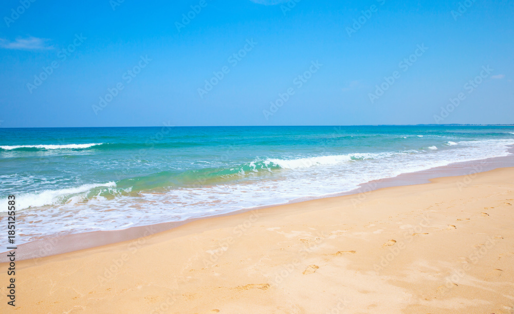 Beautiful sky and blue sea