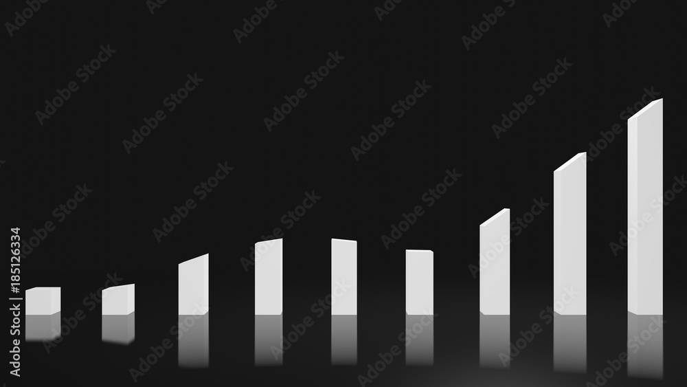 A white gradual rising and falling graph A white gradual rising and falling graph