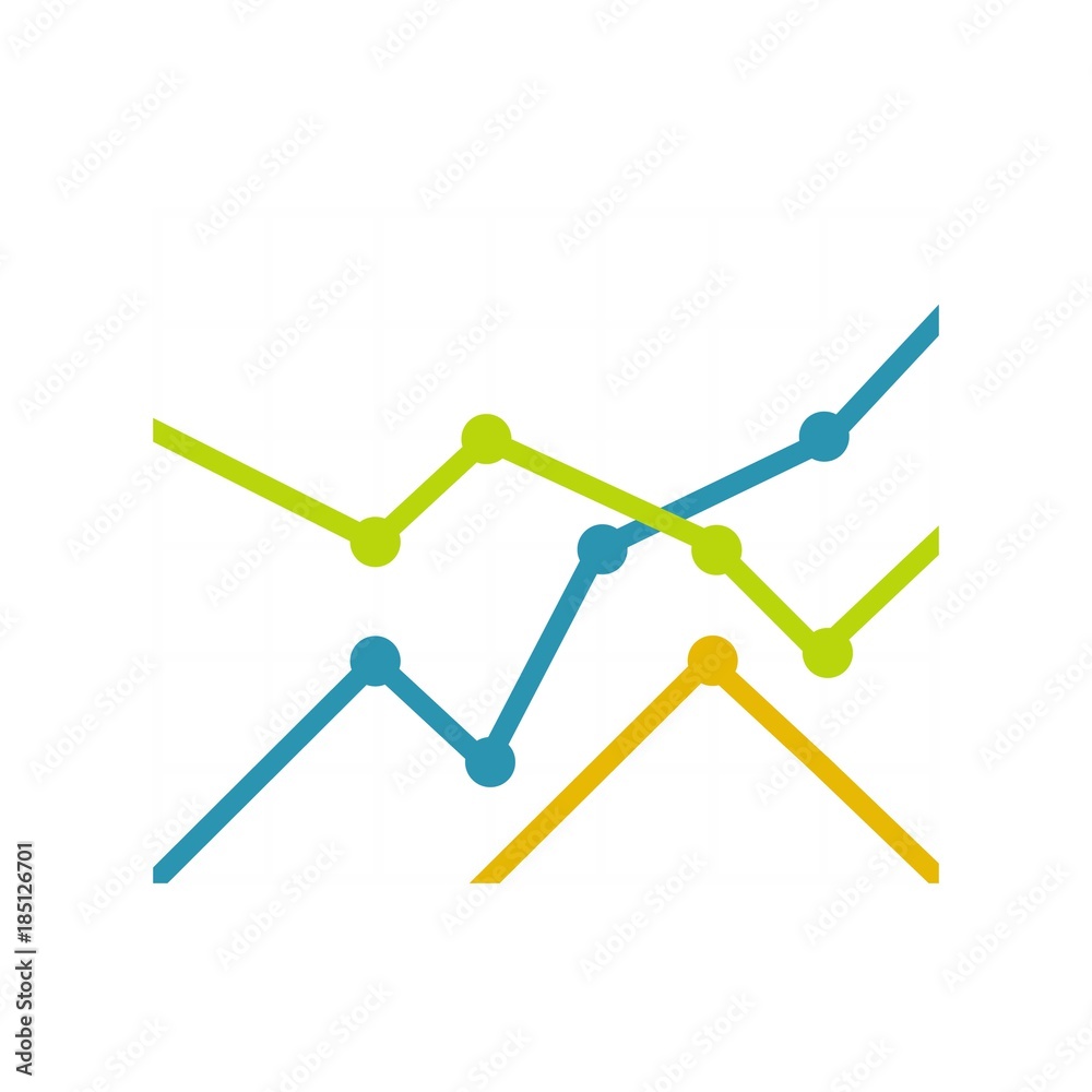 Best chart icon. Flat illustration of chart vector icon isolated on white background Best chart icon. Flat illustration of chart vector icon isolated on white background