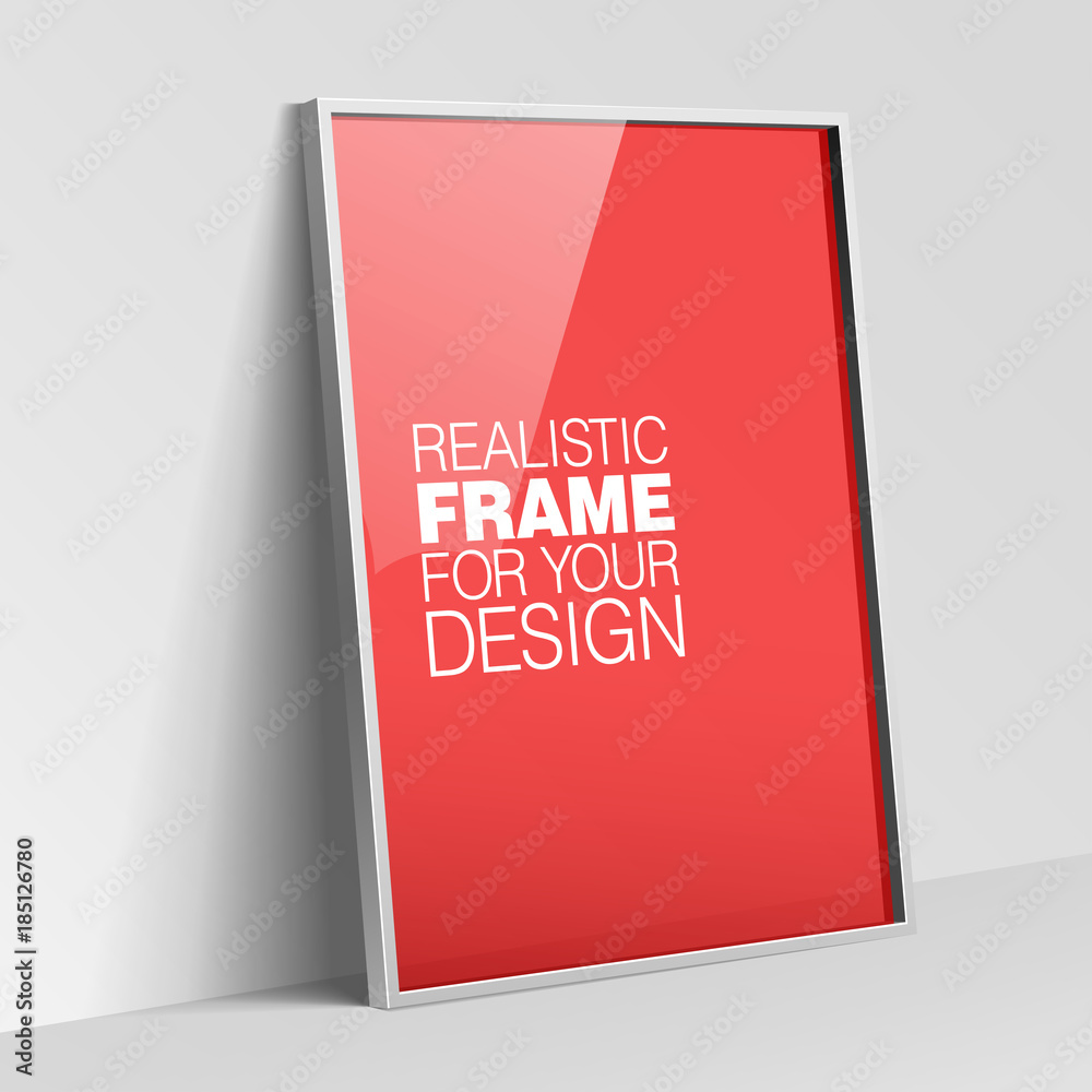 Realistic White horizontal frame for paintings Realistic White horizontal frame for paintings