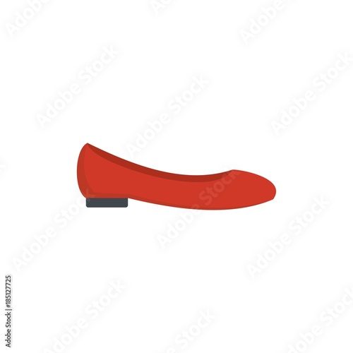 Woman shoes icon. Flat illustration of woman shoes vector icon isolated on white background