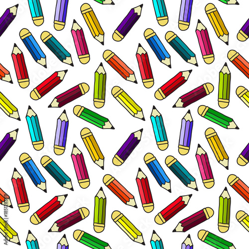 Background with pencils. Colorful template for you design, web and mobile applications.