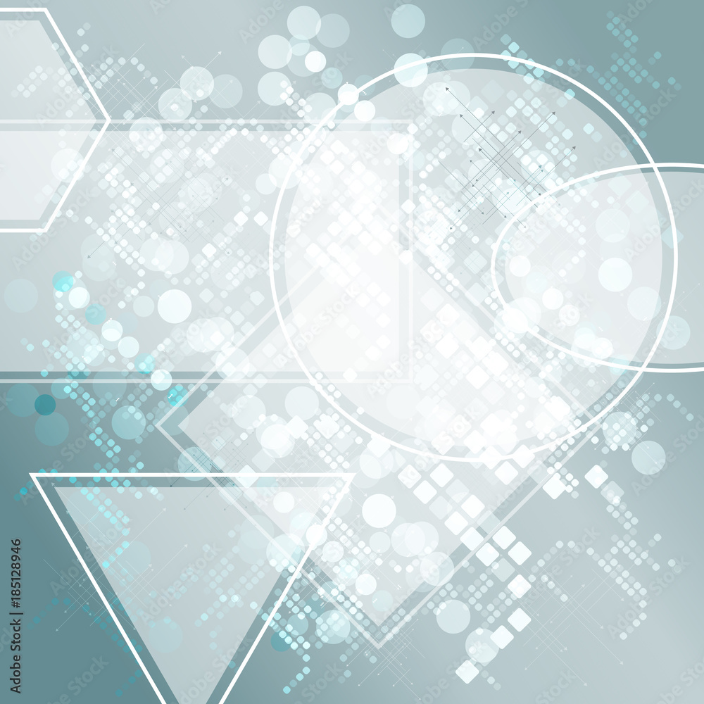 Fototapeta premium Abstract geometric technology background. Vector Illustration.