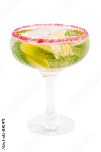 Mojito coctail on white background