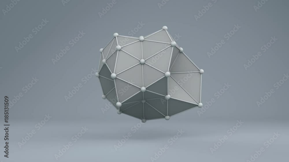 Future Shapes 1008: Futuristic, abstract geometry structure (Loop).