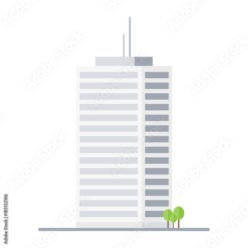 Company building in flat style photo