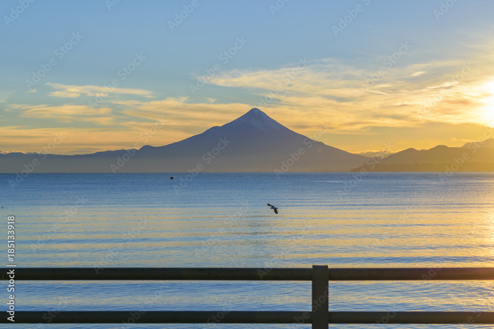 Osorno Volcano Landscape Scene, Chile