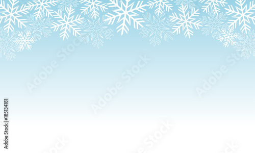Background with white snowflakes. Vector graphic winter pattern.