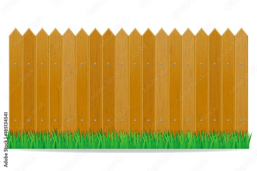wooden fence vector illustration