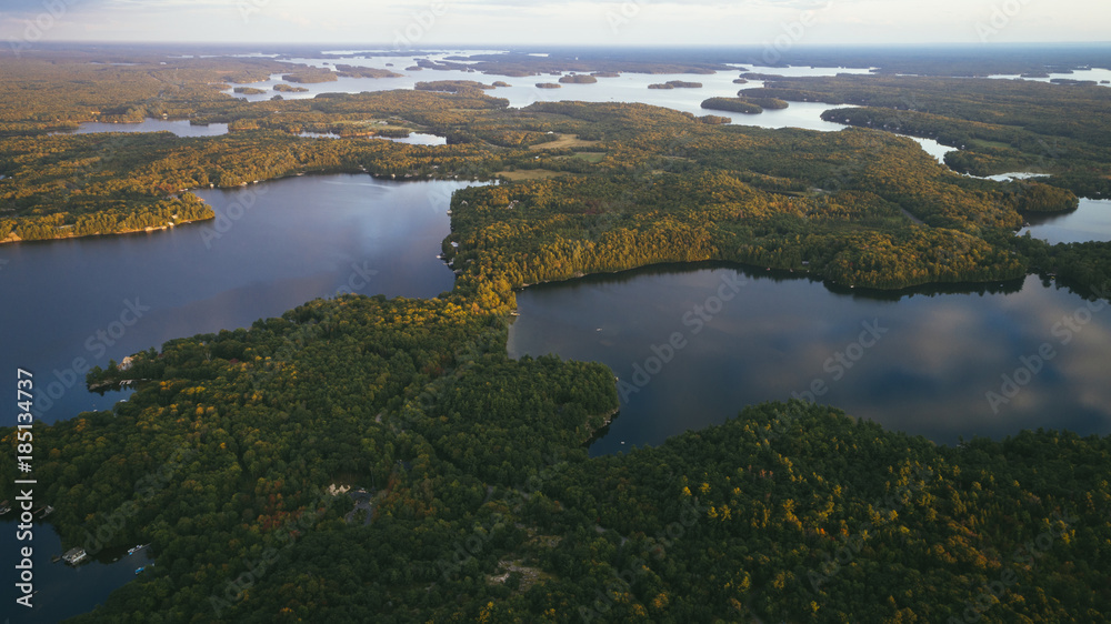High angle idyllic view of islands against sky High angle idyllic view of islands against sky