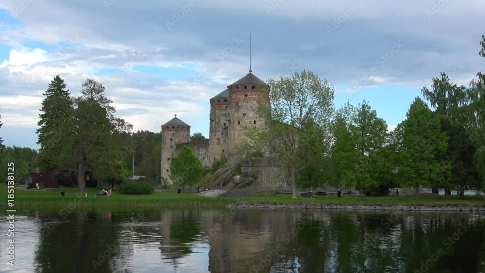 Cloud evening in june at the fortress of Olavinlinna. Savonlinna, Finland Cloud evening in june at the fortress of Olavinlinna. Savonlinna, Finland