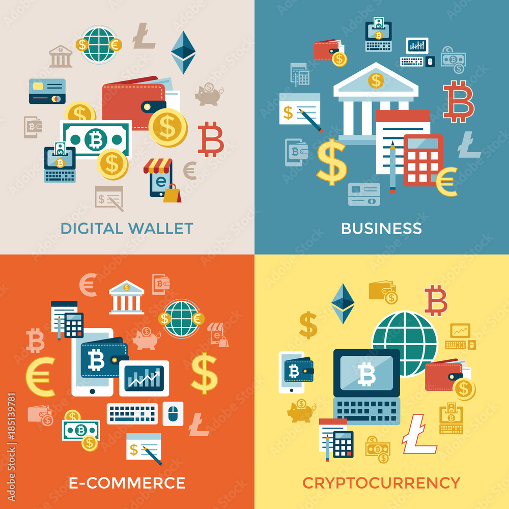 Digital vector bitcoin electronic cryptocurrency Digital vector bitcoin electronic cryptocurrency