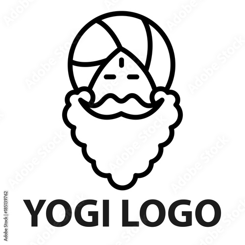 line icon of indian man head