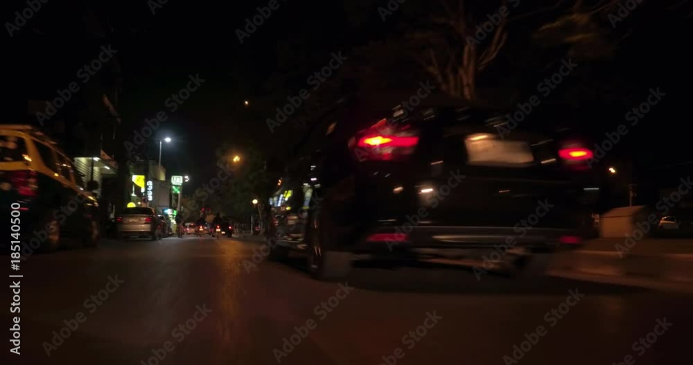 CHIANG MAI, THAILAND, MARCH 2017: Street view drive of Chiang Mai, North Thailand CHIANG MAI, THAILAND, MARCH 2017: Street view drive of Chiang Mai, North Thailand