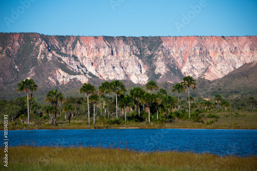Blue lake in the dune region in the Jalapão state park in Tocantins - Brazil