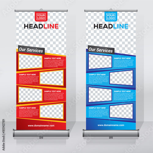 Roll up sale banner design template, abstract background, pull up design, modern x-banner, rectangle size.