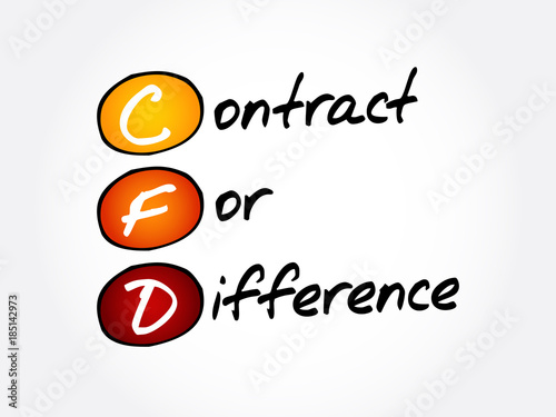 CFD – Contract For Difference acronym, business concept background