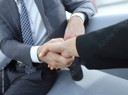 Business handshake ,congratulations or Partnership concept.